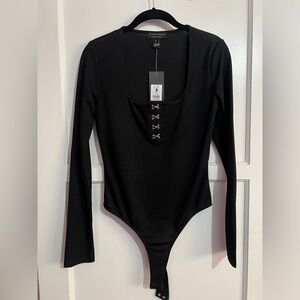 Long Sleeve Black Bodysuit